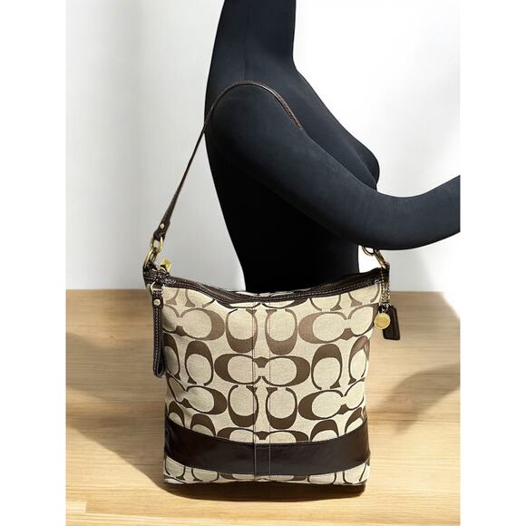 Y2K Coach 12824 Chelsea Signature Stripe Hobo Bag & Signature Long Wallet - Picture 10 of 16